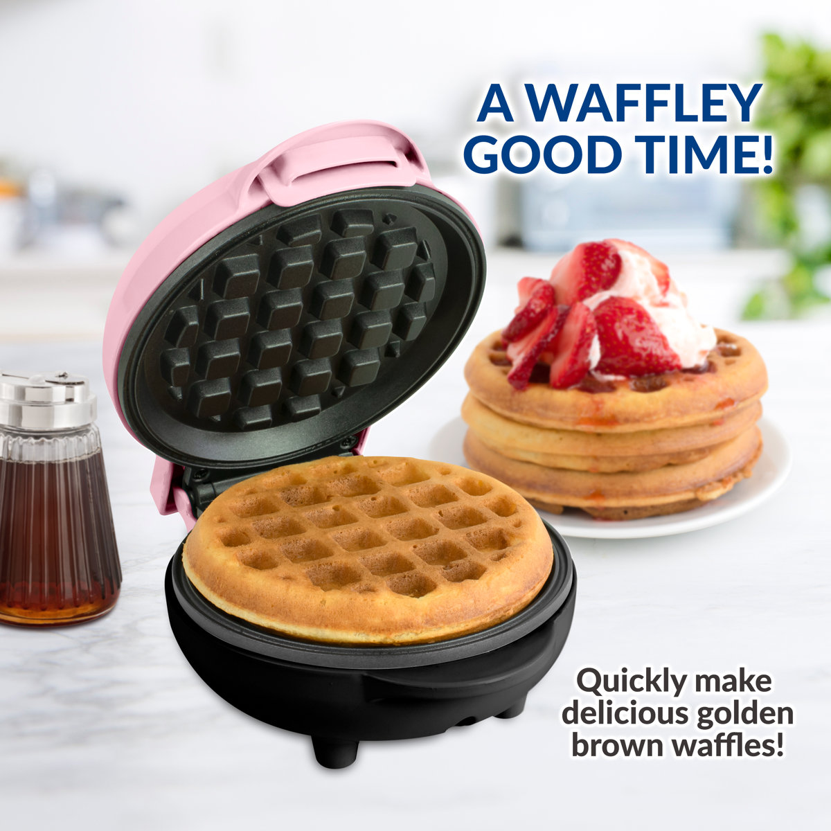 Nostalgia Mymini Personal Electric Waffle Maker, Pink & Reviews | Wayfair